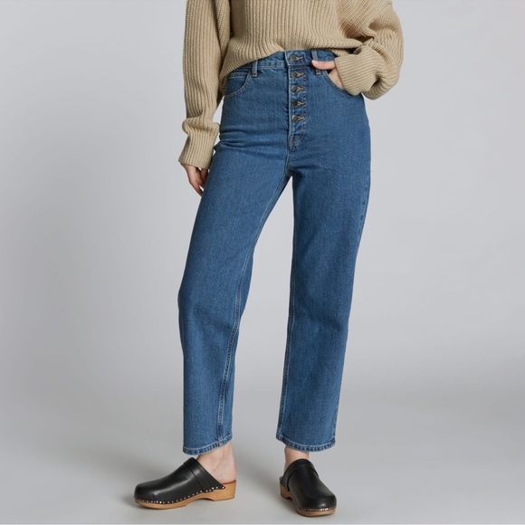 Everlane Denim - Everlane Way High Button Fly Jeans high rise size 27